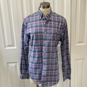 Ralph Lauren Purple and Green Casual Button Down Shirt